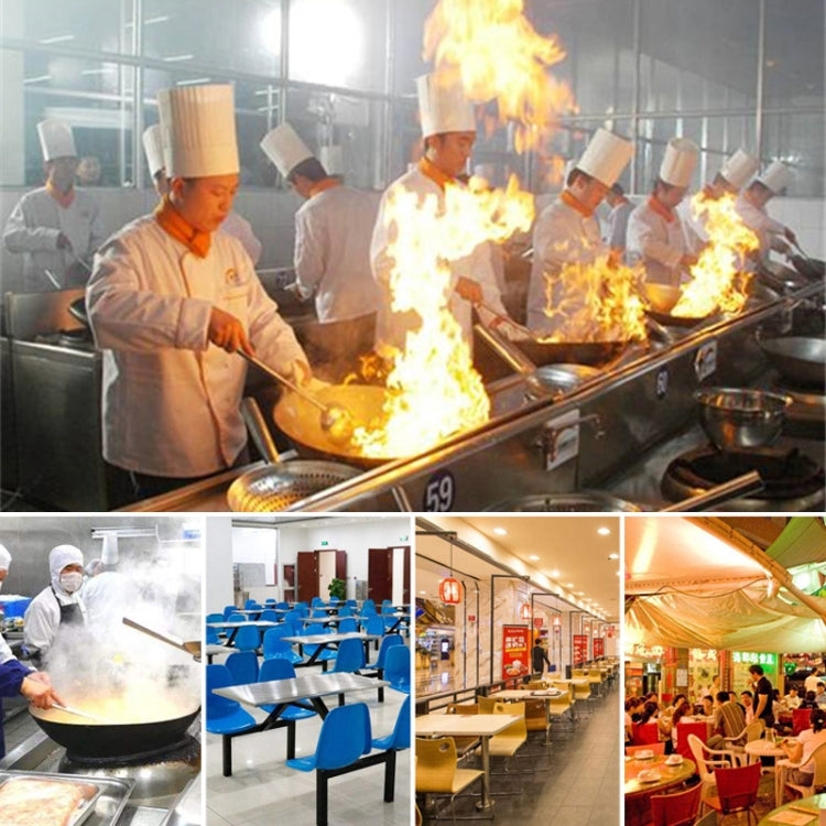 Stainless Steel Kitchen Spoon Water Spoon Large Scoop, Size:28cm(Wooden Handle)