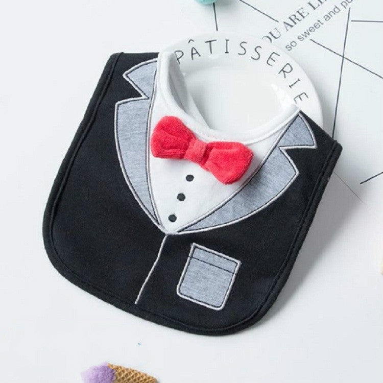Groomsman Saliva Towel Child Fake Gentleman Bow Tie Personality Waterproof Bib