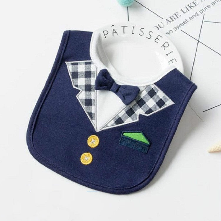 Groomsman Saliva Towel Child Fake Gentleman Bow Tie Personality Waterproof Bib