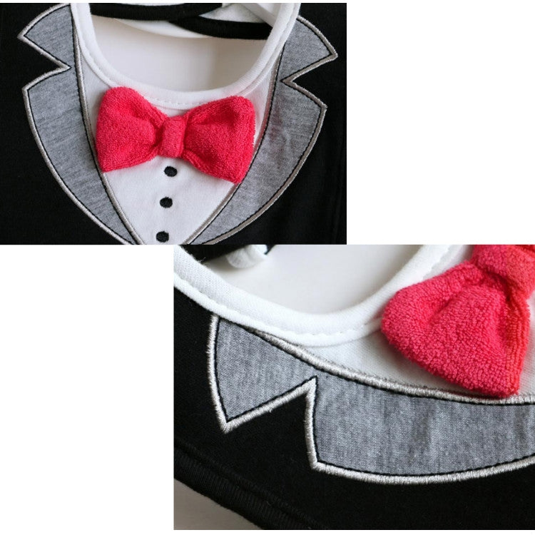 Groomsman Saliva Towel Child Fake Gentleman Bow Tie Personality Waterproof Bib