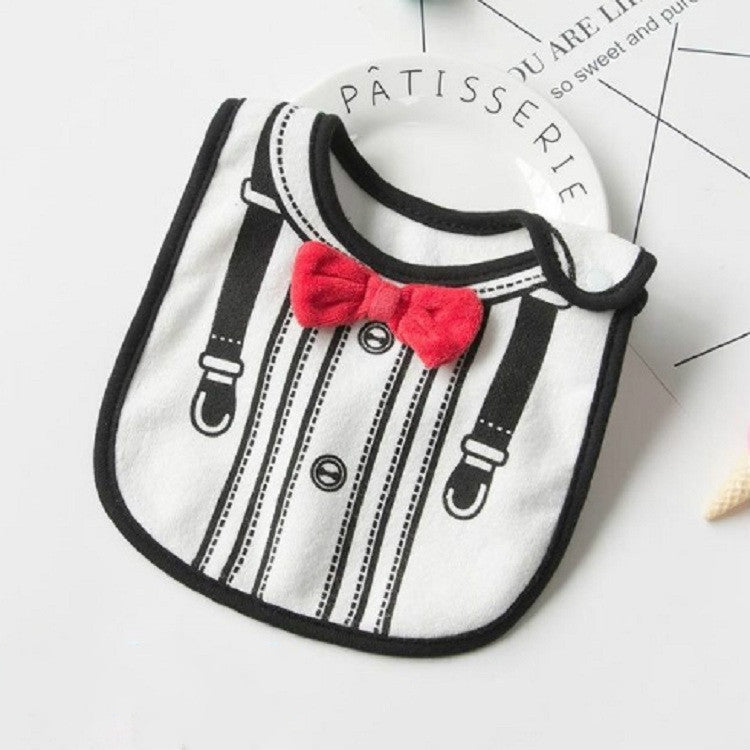 Groomsman Saliva Towel Child Fake Gentleman Bow Tie Personality Waterproof Bib