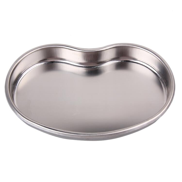 2 PCS Dental Stainless Steel Tools Storage Tray Nail Tattoo Device Supplies Storage Case Kitchen Tools, Size:Small 18x11x2cm(Waist Plate)
