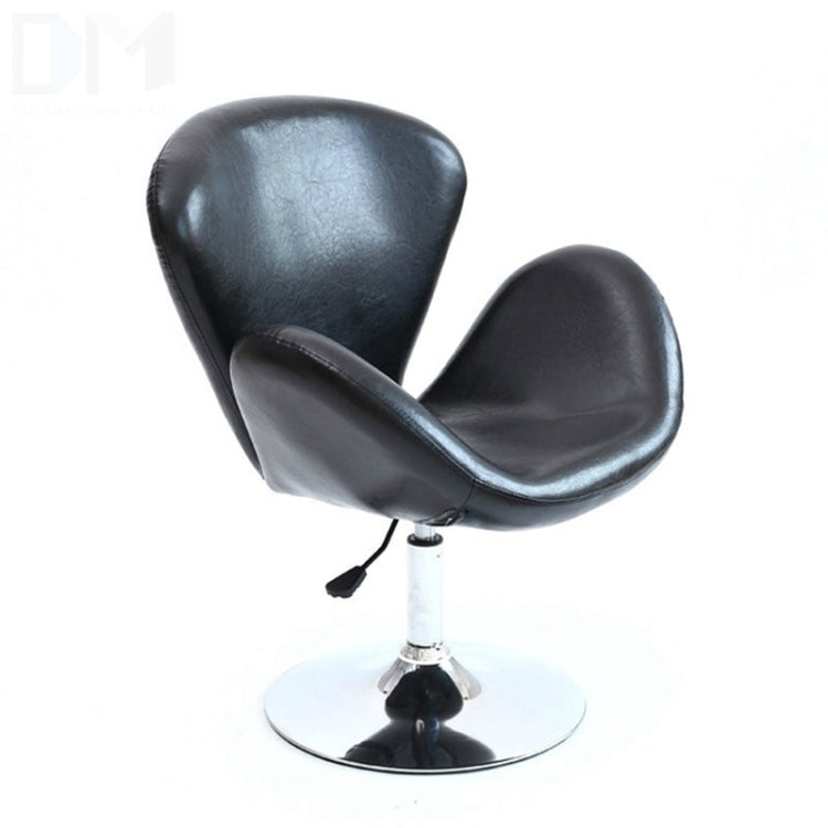 Modern Minimalist Fashion Short Rotary Chair Ergonomic Office Computer Chair(Black)