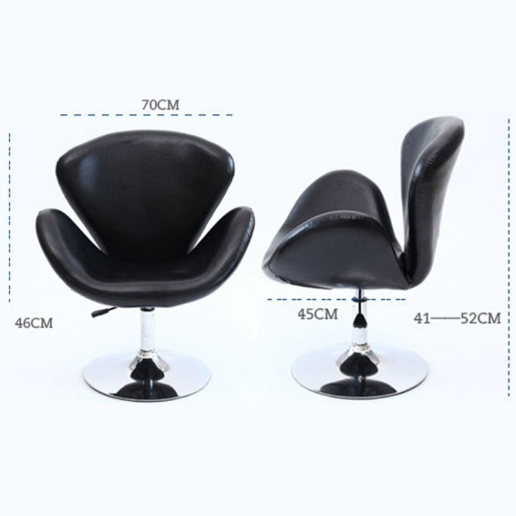 Modern Minimalist Fashion Short Rotary Chair Ergonomic Office Computer Chair(Black)