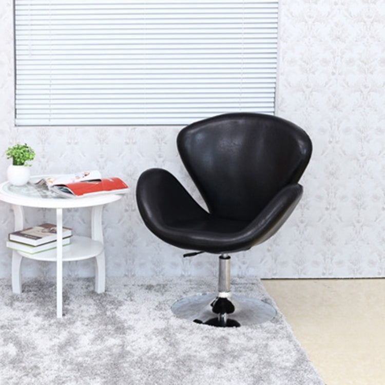Modern Minimalist Fashion Short Rotary Chair Ergonomic Office Computer Chair(Black)