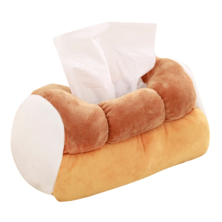 Simulation Bread Toast Plush Tissue Box