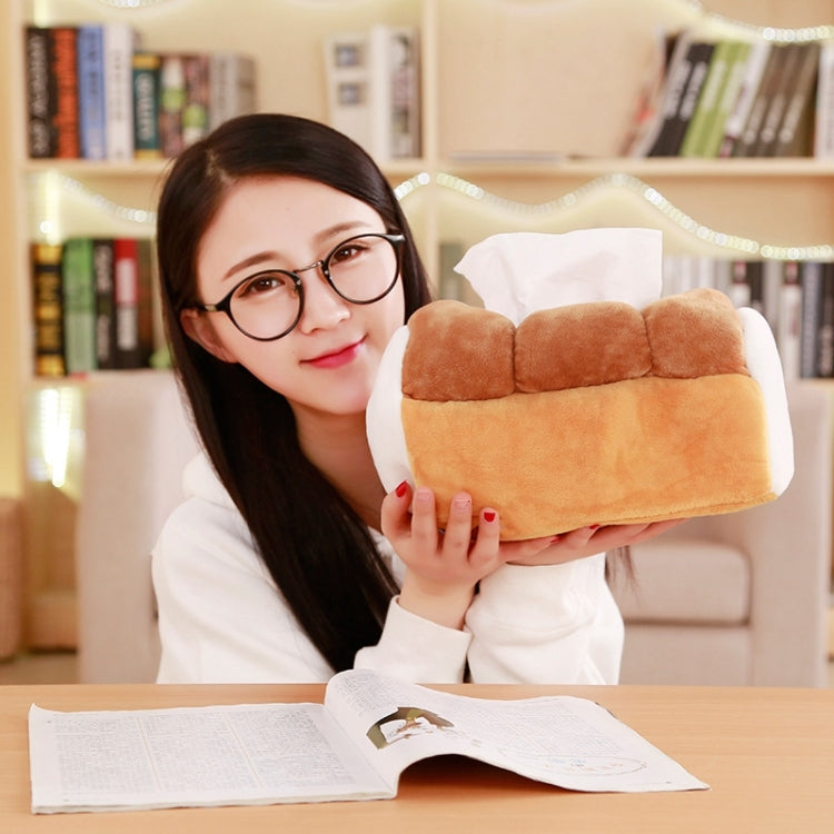 Simulation Bread Toast Plush Tissue Box