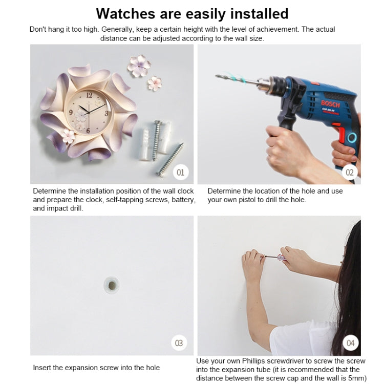 Creative Wall Clock Pure Hand-painted Wall Clock