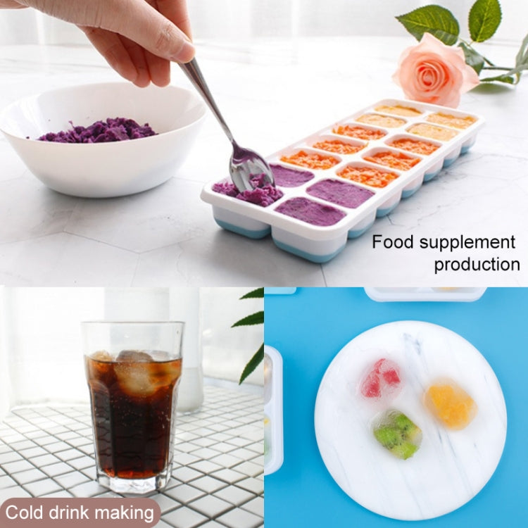 5 PCS 14 Grid Silicone Ice Grid Household Square Ice Grid Silicone Mold With Lid