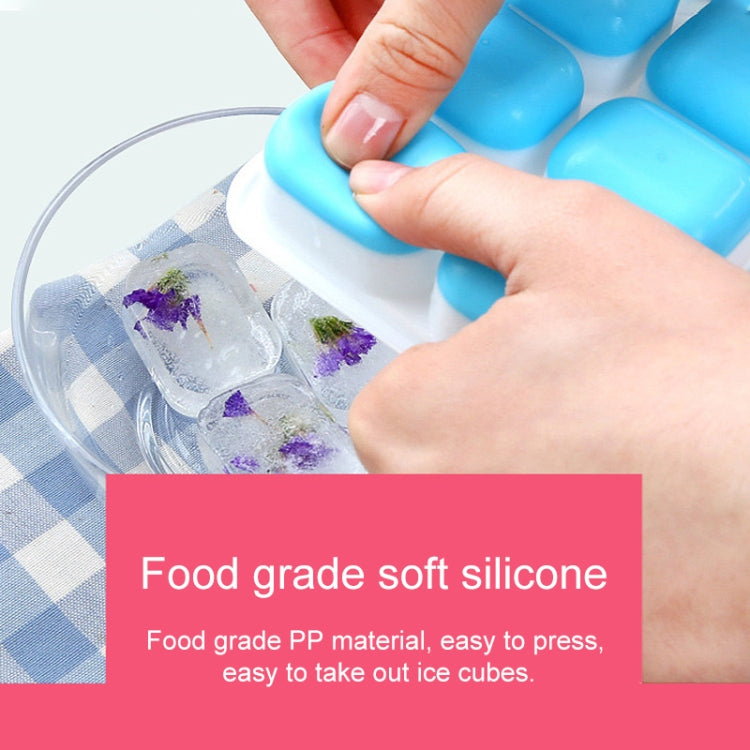 5 PCS 14 Grid Silicone Ice Grid Household Square Ice Grid Silicone Mold With Lid