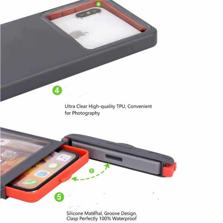 For Smart Phones Below 6.9 Inch IPX8 Waterproof Phone Case