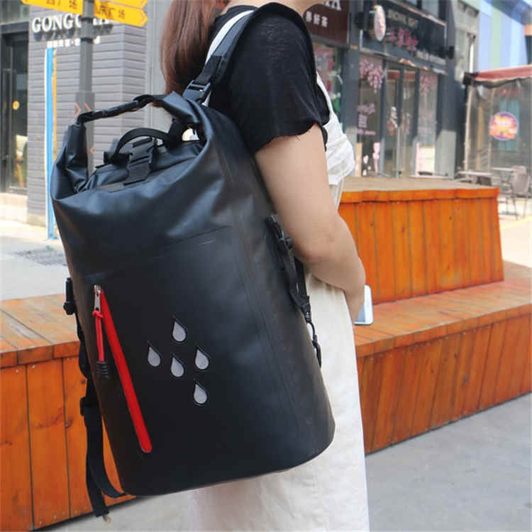 25L Waterproof Backpack Waterproof Bucket Bag With Reflective Strip