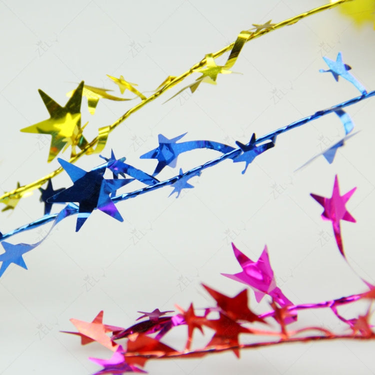 5m Christmas Rattan Five-pointed Star Color Christmas Decoration