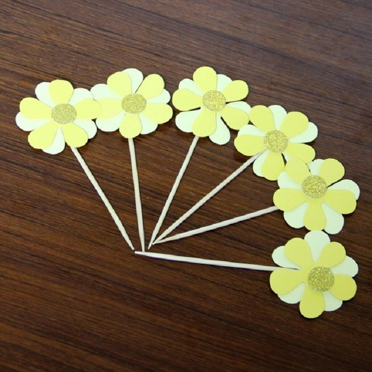 2 Pack Pink Small Flower Toothpick Insert Cake Decoration Accessories