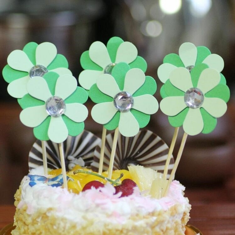 2 Pack Pink Small Flower Toothpick Insert Cake Decoration Accessories