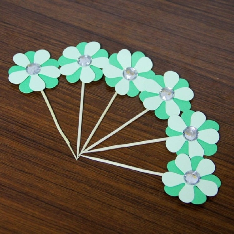 2 Pack Pink Small Flower Toothpick Insert Cake Decoration Accessories