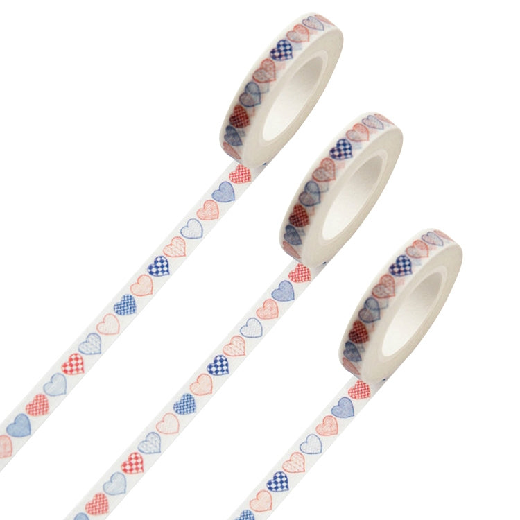 3 Rolls Thin Section Line Paper Tape Hand Book Border Decorative Fresh Narrow Sticker