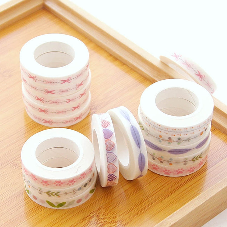 3 Rolls Thin Section Line Paper Tape Hand Book Border Decorative Fresh Narrow Sticker