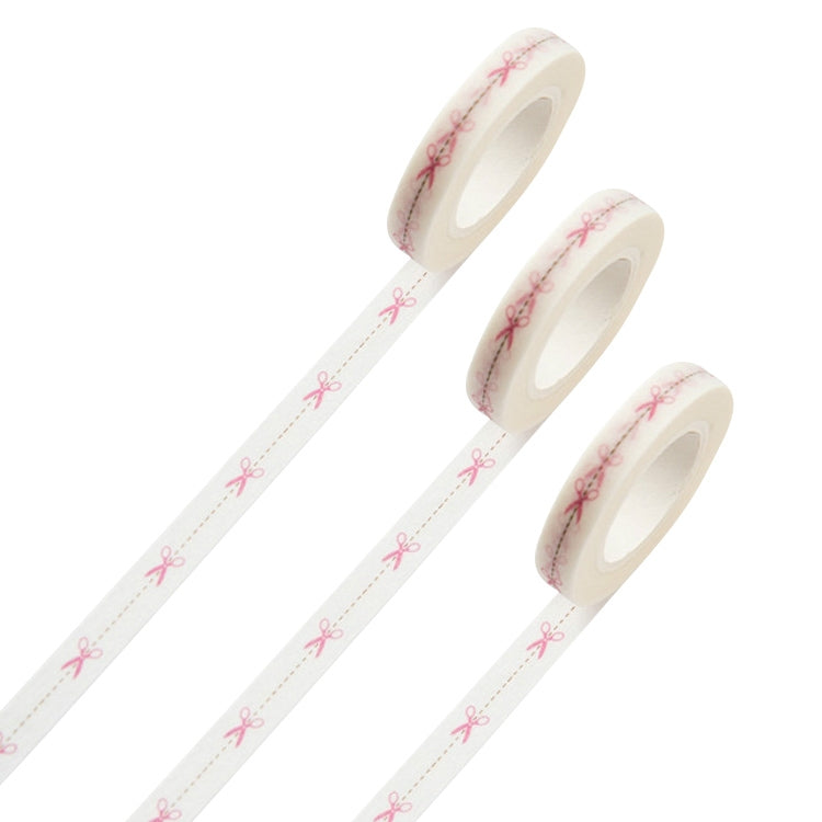 3 Rolls Thin Section Line Paper Tape Hand Book Border Decorative Fresh Narrow Sticker