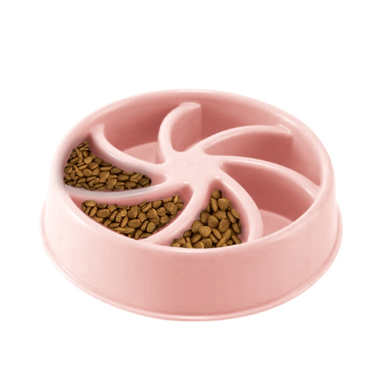 Environmental Protection Food Grade Plastic Anti-choking Slow Food Pet Dog Cat Food Bowl, Style:Windmill