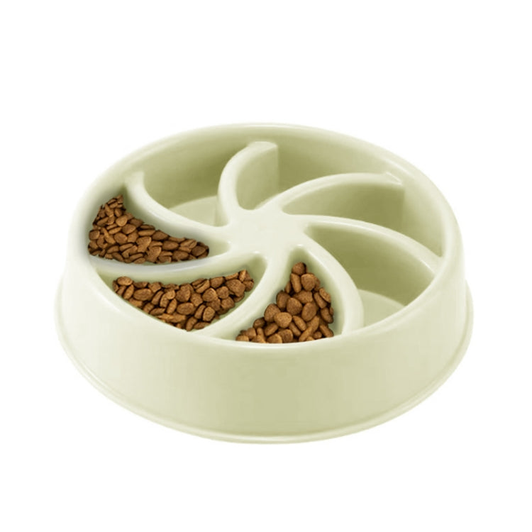 Environmental Protection Food Grade Plastic Anti-choking Slow Food Pet Dog Cat Food Bowl, Style:Windmill