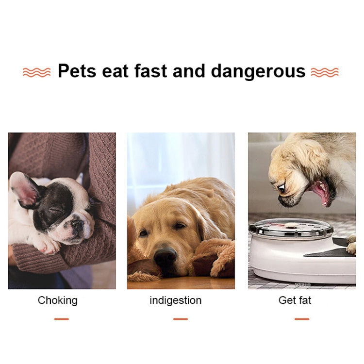 Environmental Protection Food Grade Plastic Anti-choking Slow Food Pet Dog Cat Food Bowl, Style:Water Drop