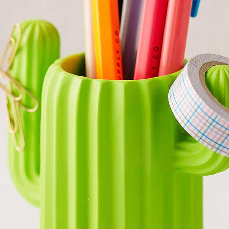 Multi-function Cactus Design Side Magnetic Pen Holder Desk Organizer Room Decor