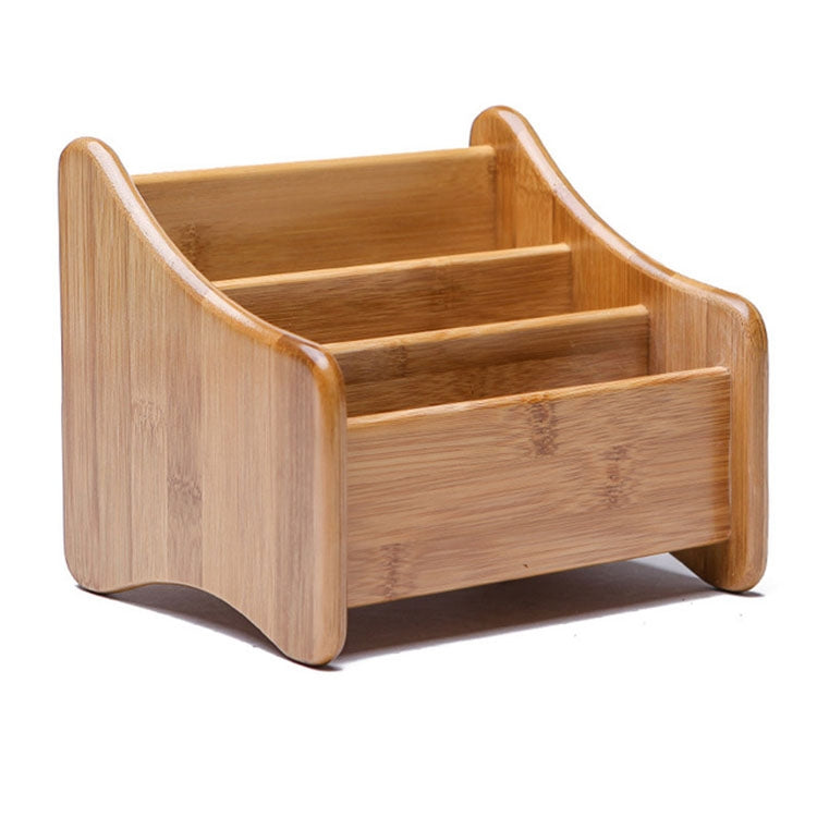 Creative Desktop Four Grid Storage Remote Control Box Key Cosmetics Sundry Box, Style:Three Grid ladder