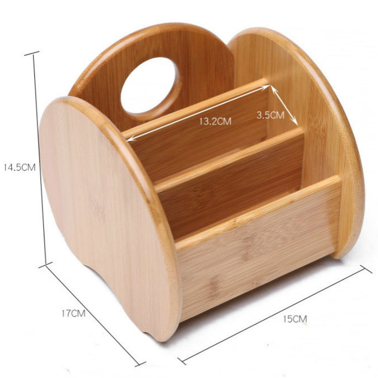 Creative Desktop Four Grid Storage Remote Control Box Key Cosmetics Sundry Box, Style:Round