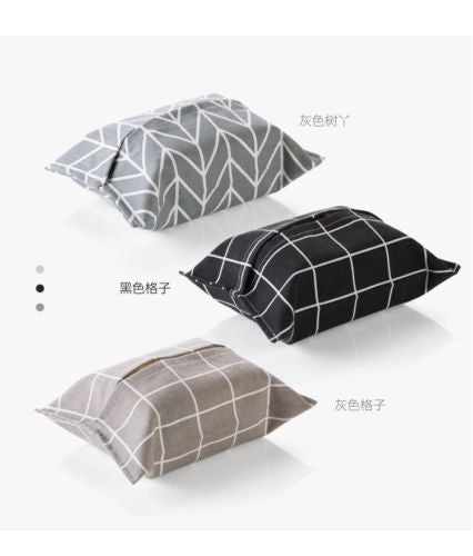 Literary Fabric Cotton and Linen Paper Towel Bag Car Towel Table Tray