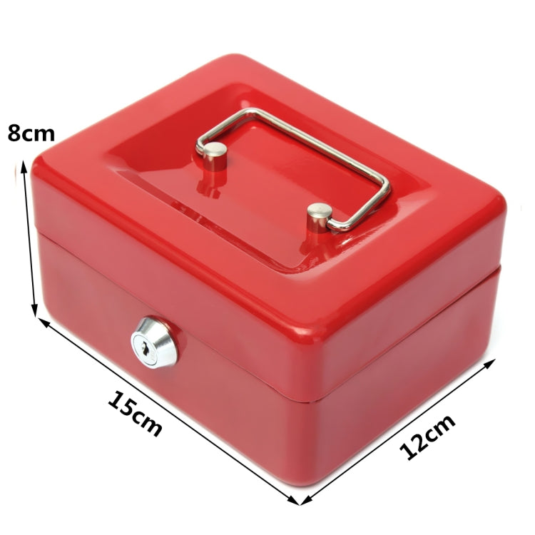 Stainless Steel Portable Mini Cash Box Can Be Locked for Home Office
