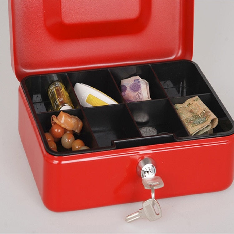 Stainless Steel Portable Mini Cash Box Can Be Locked for Home Office