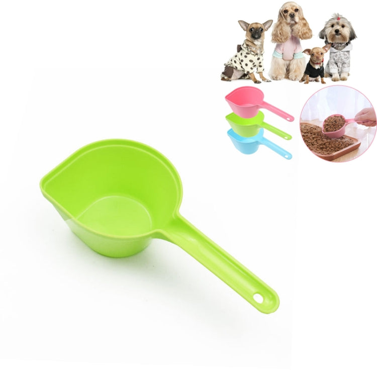 3 PCS Eco-friendly Plastic Candy Color Water Scoop Pet Cat Dog Food Spoon Pet Supplies(Green)