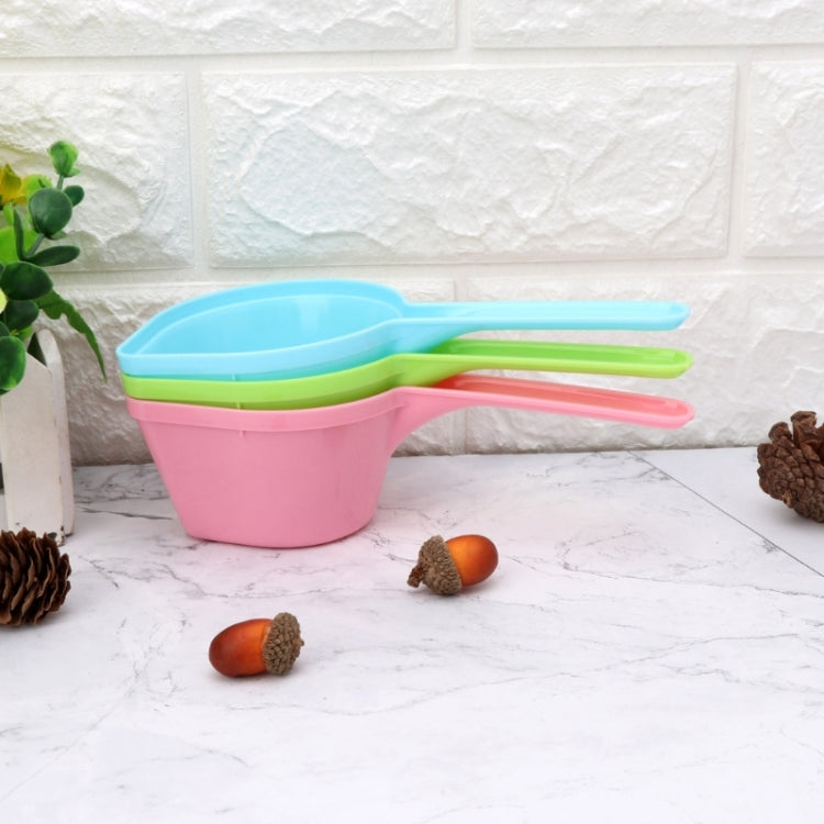 3 PCS Eco-friendly Plastic Candy Color Water Scoop Pet Cat Dog Food Spoon Pet Supplies(Green)