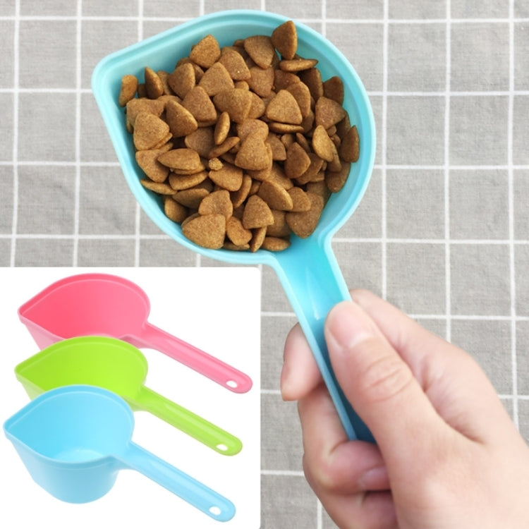 3 PCS Eco-friendly Plastic Candy Color Water Scoop Pet Cat Dog Food Spoon Pet Supplies(Green)