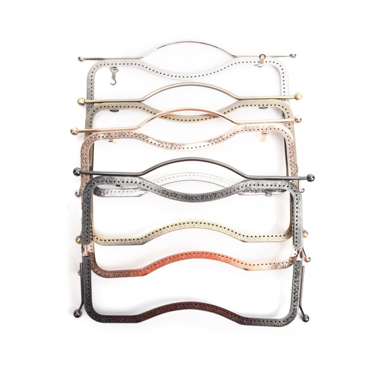 10 PCS 20.5cmConcave Waist Embossed Lip Handle Luggage Hardware Accessories, Color:Silver