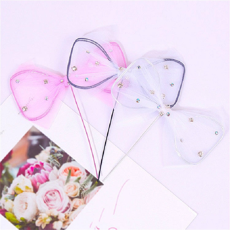 5 PCS Bow Cake Insert Birthday Party Dessert Decoration