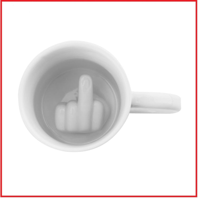 Creative Middle Finger Style Funny Ceramic Coffee Milk Cup