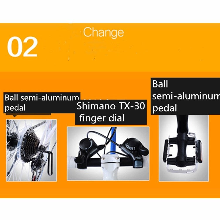 27 inch MZ-C30 Aluminum Alloy Road Bike With Double-disc Brake 700C Variable Speed Student Bicycle 27 Speed