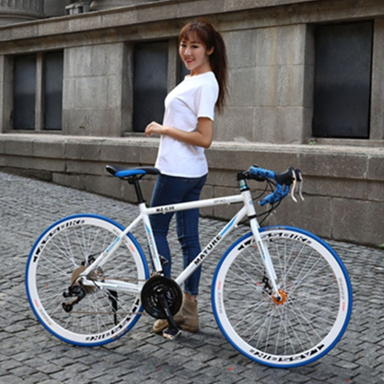 27 inch MZ-C30 Aluminum Alloy Road Bike With Double-disc Brake 700C Variable Speed Student Bicycle 33 Speed
