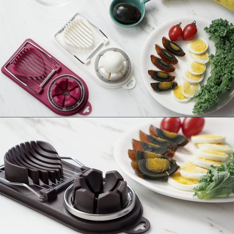 Multi-function Egg Cutter Egg Slicer Tools Kitchen Accessories(Purple)
