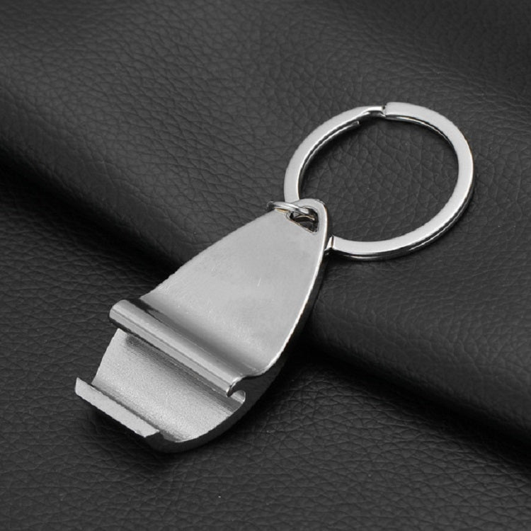 2 PCS Glossy Bottle Opener Keychain Metal Key Ring