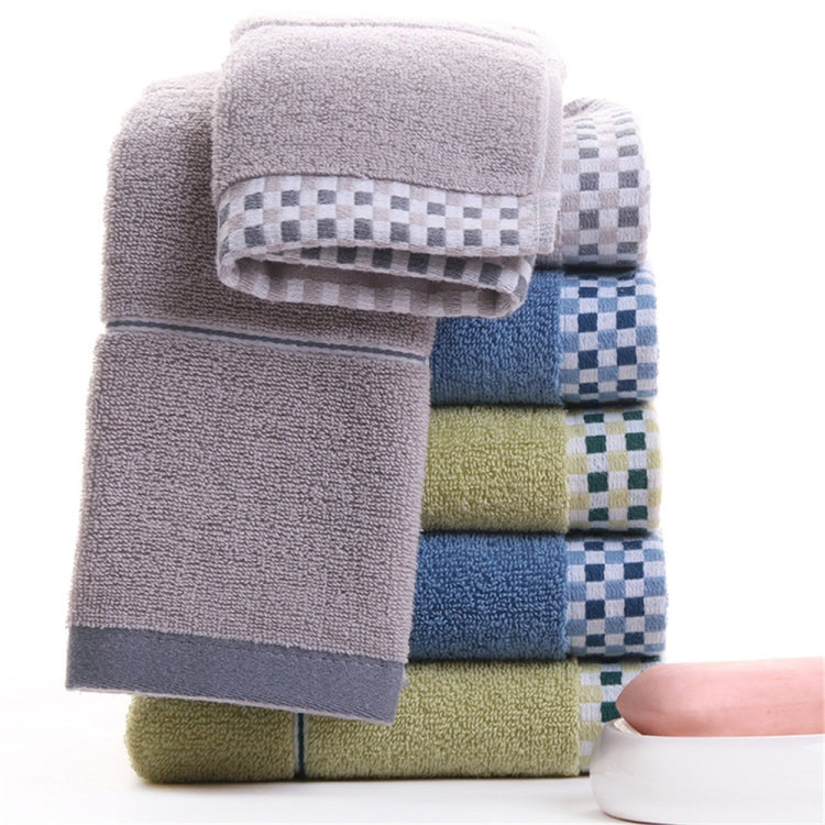 Thick Cotton Absorbent Double-Sided Towel, Color:Blue