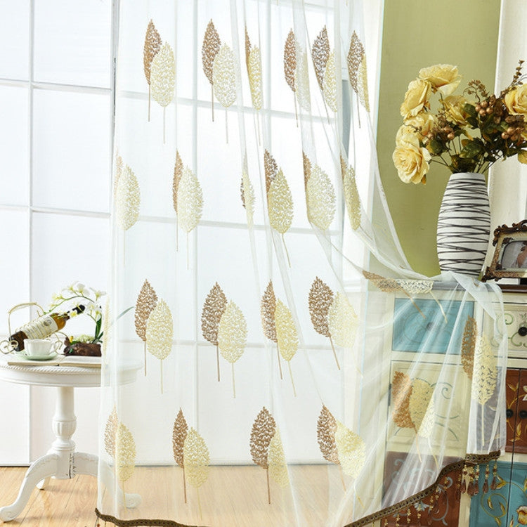 Embroidered Tulle Window Curtains for Living Room Bedroom Kitchen Window Drapes