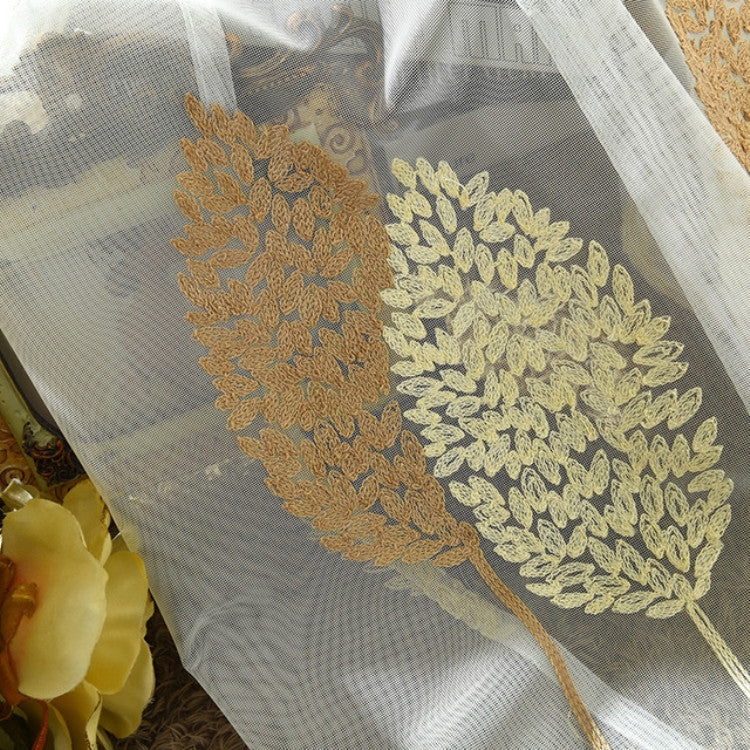 Embroidered Tulle Window Curtains for Living Room Bedroom Kitchen Window Drapes