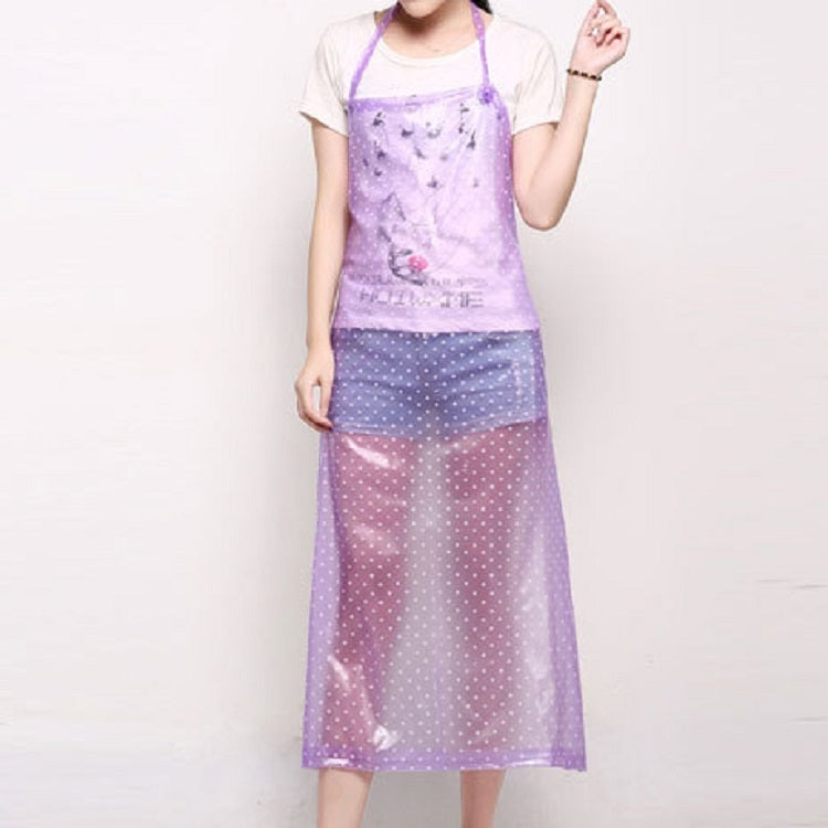Transparent Waterproof Oil-proof Stain-resistant and Anti-hardening Apron