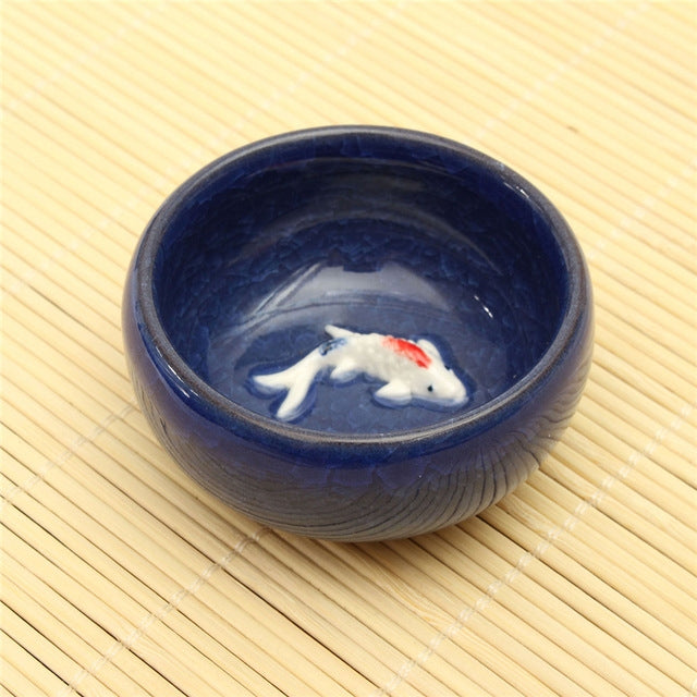 Water Shallow Water Washing Brush Writing Room Four Treasures Colorful Fish Water Bowl Teacups