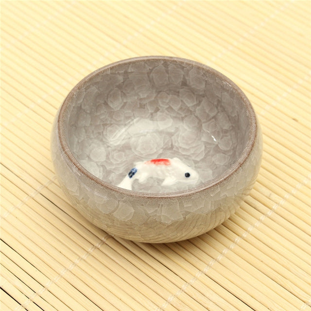 Water Shallow Water Washing Brush Writing Room Four Treasures Colorful Fish Water Bowl Teacups