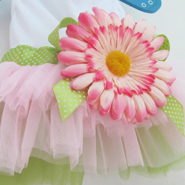 Fashionable Dog Gauze Clothes For Pet Dog Cat Clothes Party Flower Skirt, Size:S(Pink)