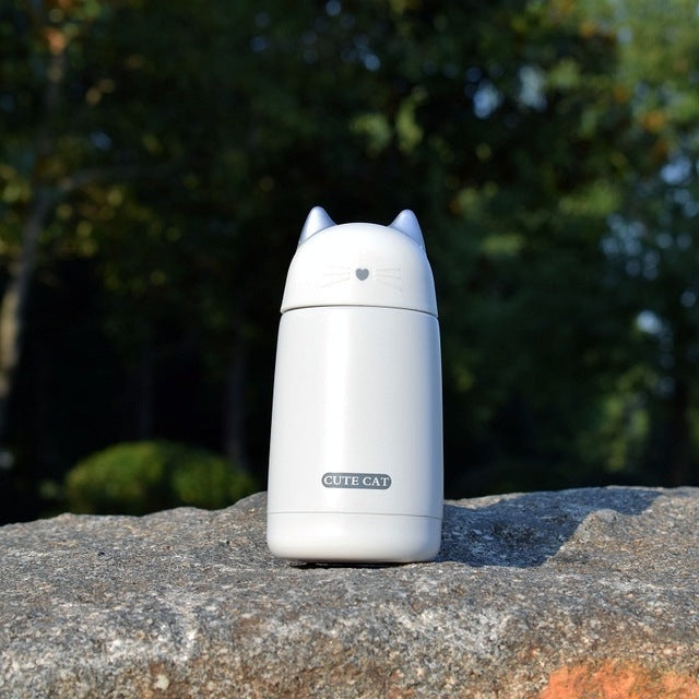 Portable Cute Cat Vacuum Stainless Steel Leak-proof Thermos Coffee Cup Gift